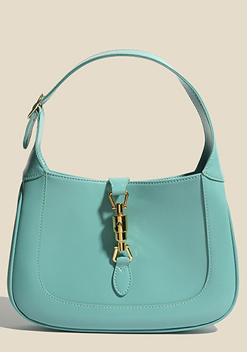 Daphne Leather Shoulder Bag Small Blue