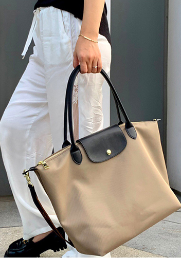 Rachele Nylon Large Bag Khaki