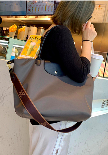 Rachele Nylon Large Bag Grey