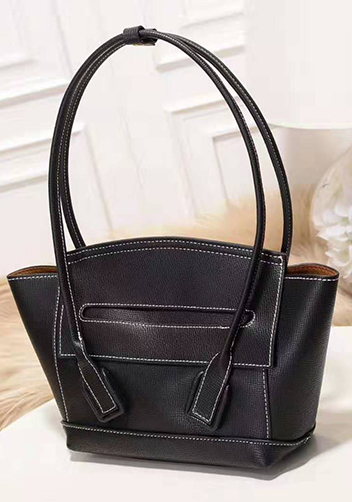 Ivonne Leather Shoulder Bag Black