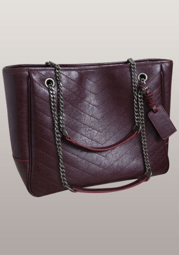 Yvonne Leather Tote Burgundy