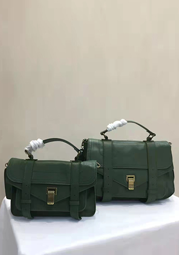 The Cartable Leather Small Bag Green