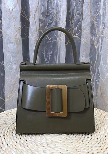 Alena Buckle Belt Top Handle Bag Green