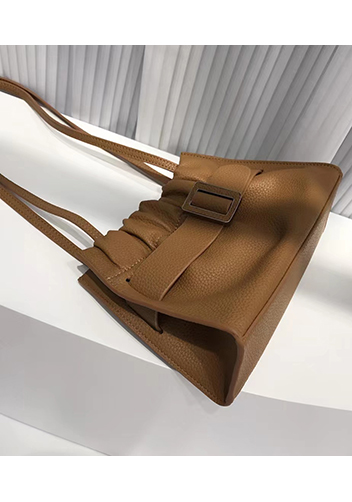 Alena Buckle Shoulder Bag Camel