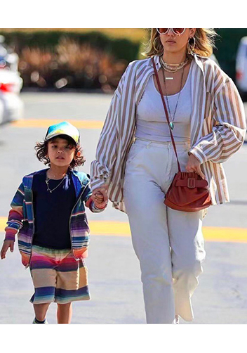 Alena Buckle Shoulder Bag Brown