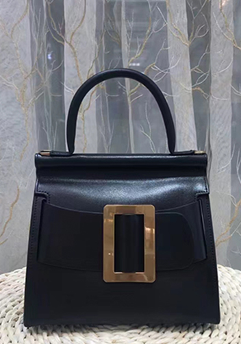 Alena Buckle Belt Top Handle Bag Black