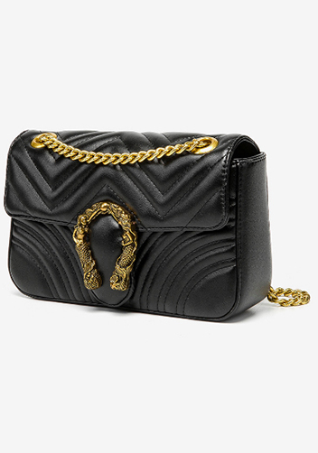 Hannah Flap Small Bag Faux Leather Black