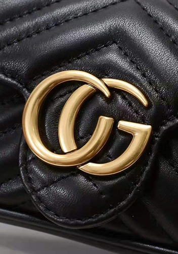 Hannah Small Flap Bag Leather CG Logo Black