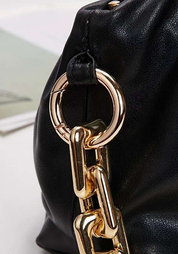 Dina Leather Clutch Chain Bag Black